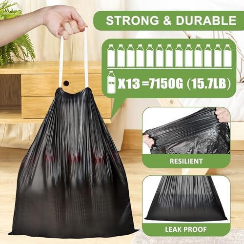 4 Gallon Drawstring Trash Bags - Image 3