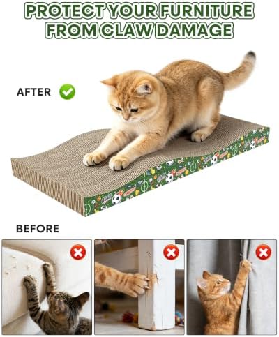 TIMHAKA 2 Pack Cat Scratching Board World Cup Design, Double-Sided Use - Image 6