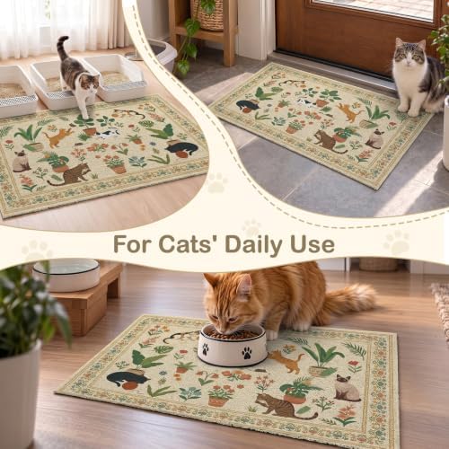 Unicorn Catcher 40"x30" Cat Litter Mat Non-Slip Washable Litter Box Mat - Image 7
