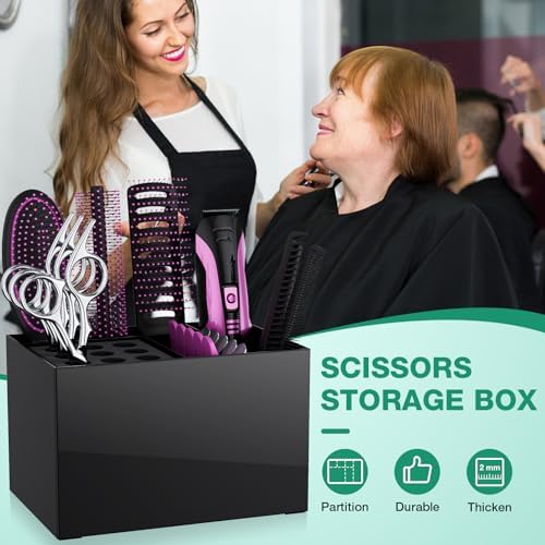 Noverlife Hair Salon Scissor Holder Box, Shear Holder - Image 7