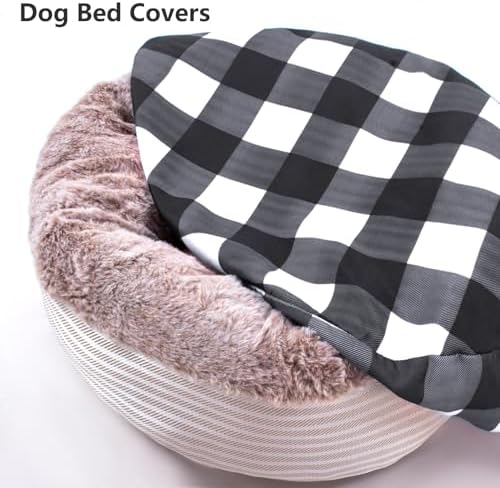 Round Dog Bed Cover Washable Elastic Edged 30×9.8 Inch - Image 5