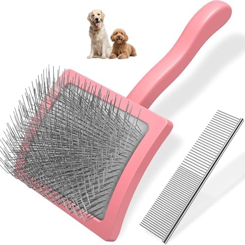 2PCS Slicker Brush for Dogs & Pet Comb, Professional Dog Grooming Brush by Unknown