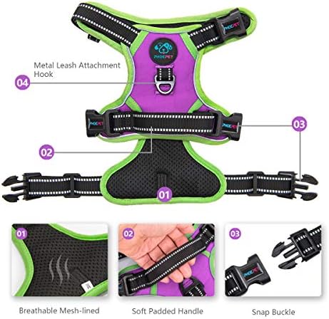 PHOEPET No Pull Dog Harnesses for Small Dogs Reflective Adjustable - Image 3