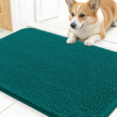 OLANLY Dog Door Mat for Muddy Paws 30x17, Super Absorbent Chenille Mud Mat by OLANLY