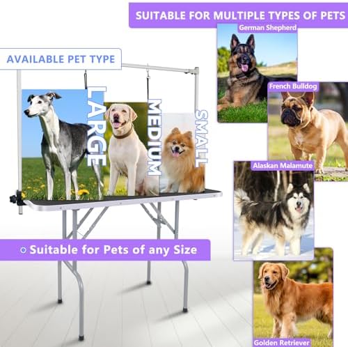 LEIBOU 45'' Professional Foldable Heavy Duty Dog Pet Grooming Table - Image 5