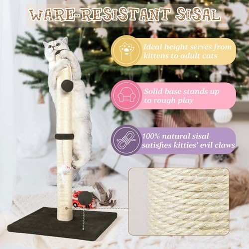 ANWA 32" Tall Sisal Cat Scratching Posts Tree - Image 5