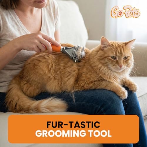 GoPets 2-in-1 Deshedding & Dematting Comb & Grooming Brush - Image 5