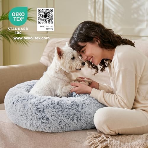 JOLLYVOGUE 23" Dog & Cat Bed, Calming Anti-Anxiety Pet Bed - Image 5