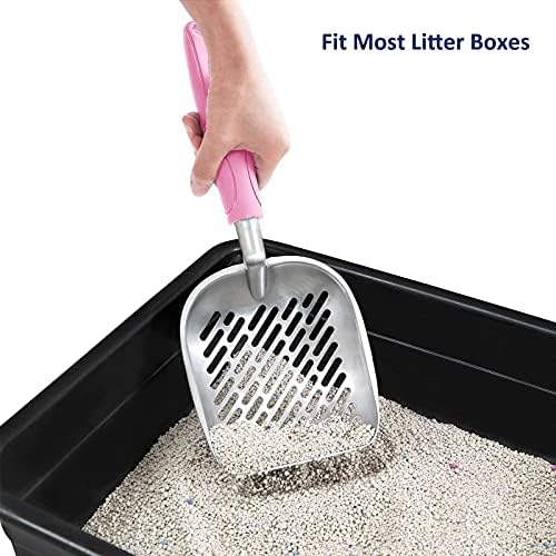 WePet Cat Litter Scoop, Aluminum Alloy Sifter, Kitty Metal Scooper, Deep Shovel - Image 4