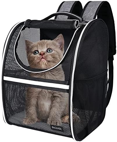 BAGLHER Pet Carrier Backpack, Ventilated Design, Pet Travel Backpack by BAGLHER