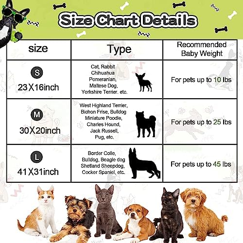 Rezutan Blanket for Large Dogs & Cats Soft Reversible Cute Paw 40"x31" - Image 5