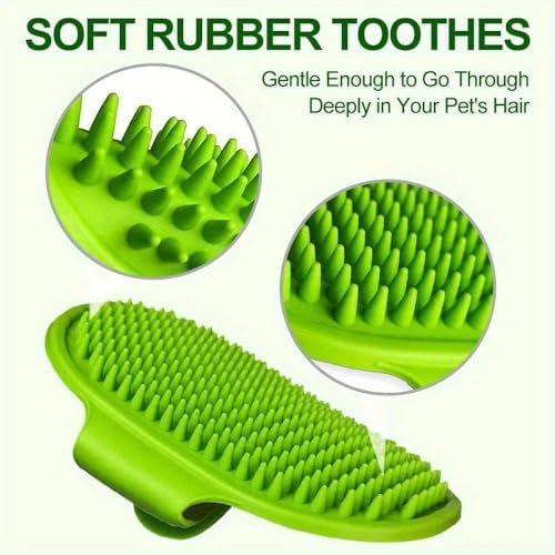 Silicone Pet Grooming Brush for Dogs & Cats – Soft Bath Brush, Gentle - Image 3