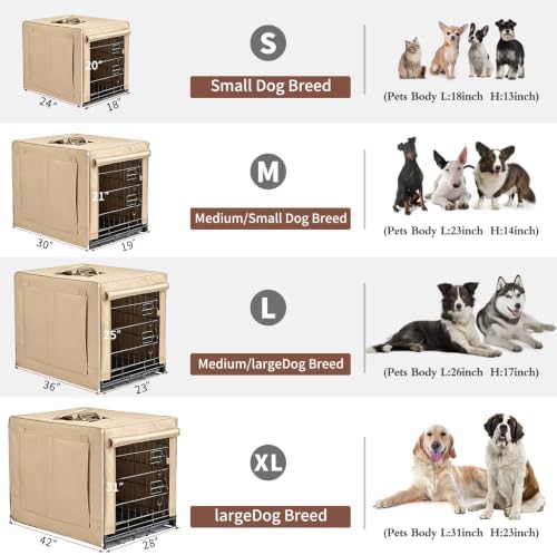 DONORO Dog Crates for Medium Large Size Dogs Indoor Double Door Dog Kennels & - Image 5