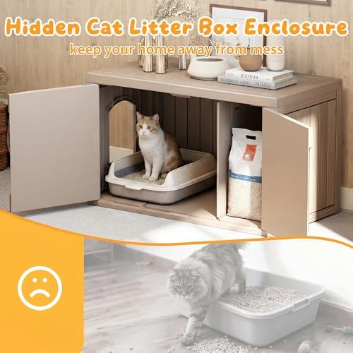 Cat Litter Box Enclosure, Indoor Outdoor Cat House - Image 6