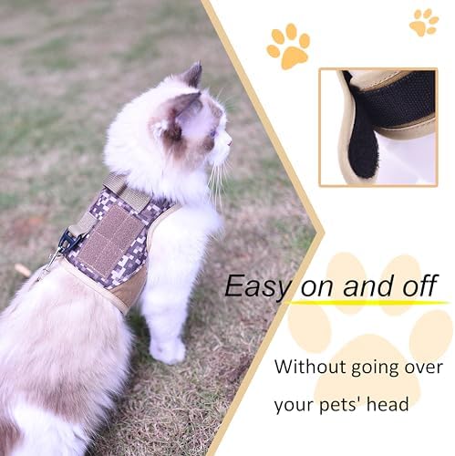 Cat Harness and Leash Set for Walking Escape Proof, Desert Camo - Image 3