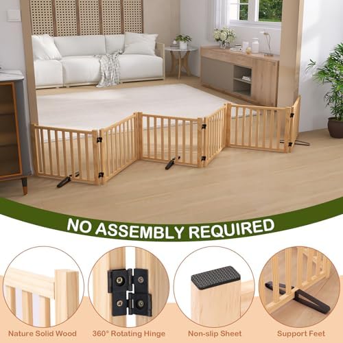 Wooden Freestanding Pet Gate Indoor - Image 6