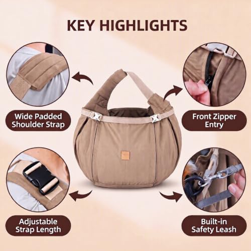 Large Dog Sling Carrier for Pets up to 40Lbs - Image 3