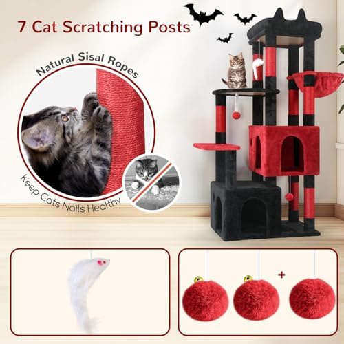Globlazer Heavy Duty Cat Trees for Big Cats Maine Coon, Blood-Goth - Image 5