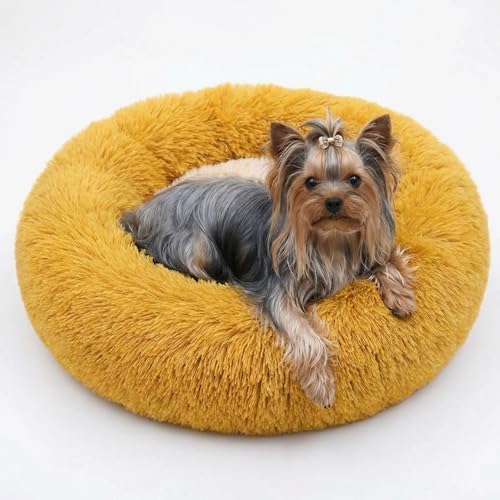 nononfish Puppy Bed for Small Dogs, Soft Calming Donut Bed by nononfish