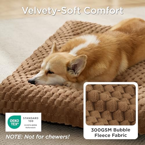 Bedsure Small Washable Dog Bed for Crate, Soft Fleece for Cat/Puppy - Image 2