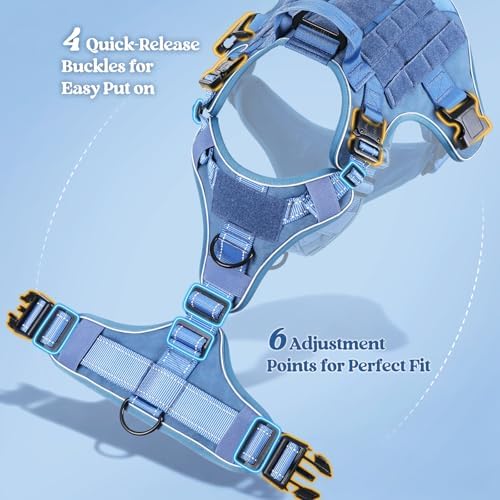 rabbitgoo Tactical Dog Harness for Medium, Heavy Duty Military No Pull Vest - Image 4