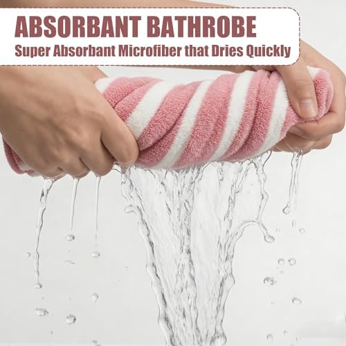 Fast‑Drying Dog Bathrobe, Absorbent Striped Pet Towel - Image 2