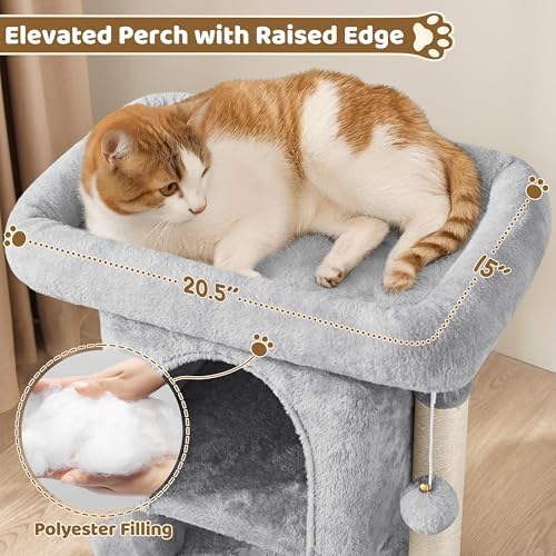 Yaheetech 23.5in Small Low-Profile Cat Tree Condo - Image 5