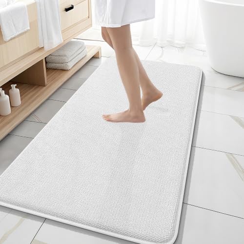 OLANLY Memory Foam Bathroom Runner Rugs 47x20, Absorbent Long Mat by OLANLY