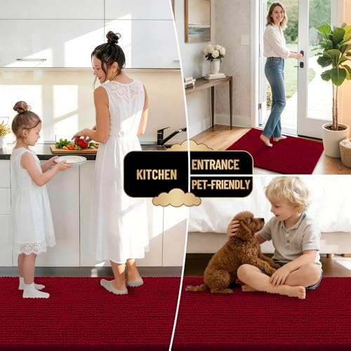OLANLY Thick Chenille Bathroom Rugs 36x24, Soft Absorbent Bath Mat - Image 6