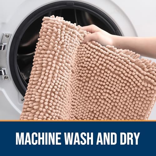 OLANLY Dog Door Mat for Muddy Paws 40x32, Super Absorbent Chenille Mud Mat - Image 5