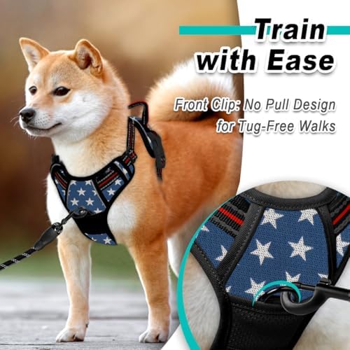 BARKBAY Dog Harness for Medium Sized Dog No Pull Mesh 2 Clips Dog Vest - Image 2