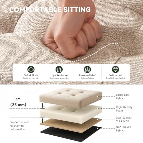 3-in-1 Cat Litter Box Enclosure Furniture, Cat Ottoman - Image 6