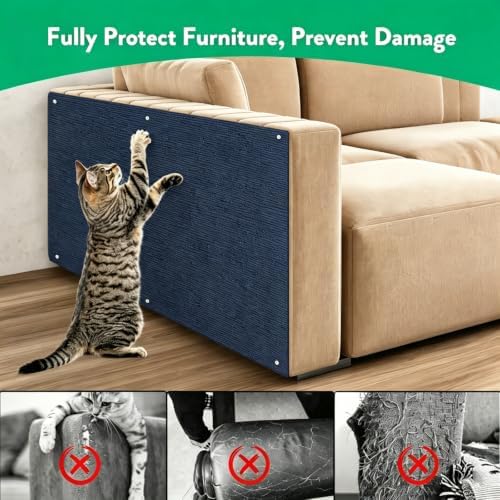 Cat Scratcher Mat, 78.7"x15.8" Cat Scratch Couch Furniture Protector, Trimmable - Image 3