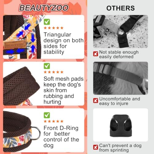 BEAUTYZOO Dog Harness Medium Sized and Leash Set, No Pull Pet Vest - Image 5