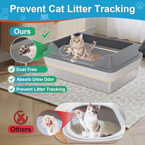 28''L×20''W×10''H XXXL Stainless Steel Sifting Litter Box - Image 4