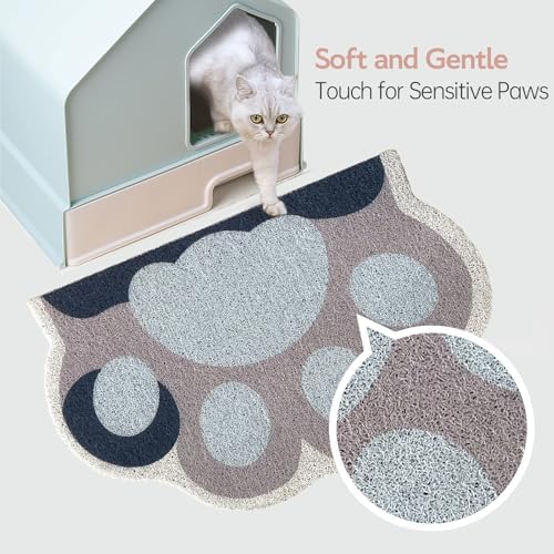 Cute Cat Litter Mat 24”x16”, Litter Box Mat, Litter Trapping Mat, Soft on Kitty - Image 6