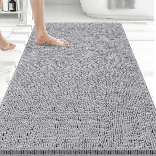Bcoimo 48x30 Chenille Bath Mat – Non-Slip by Bcoimo