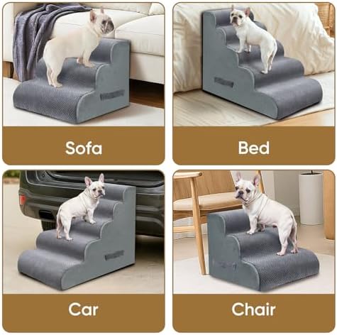 PAWSCRAT 2-Step Pet Stairs for High Beds & Sofas, 11.8''H Dog Stairs - Image 7