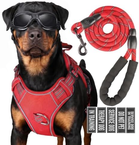 Dog Harness and Leash Set for Medium Dogs, No Pull Tactical Dog Harness by Unknown