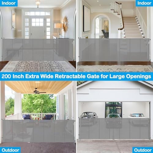 Reinforced 42" Extra Tall Retractable Baby Gate-Prevent Crawling Under - Image 5