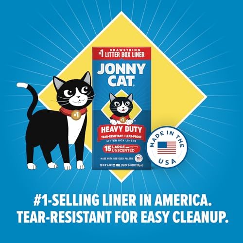 Jonny Cat Litter Box Liners Heavy Duty, Tear & Leak Resistant Large 15ct - Image 4