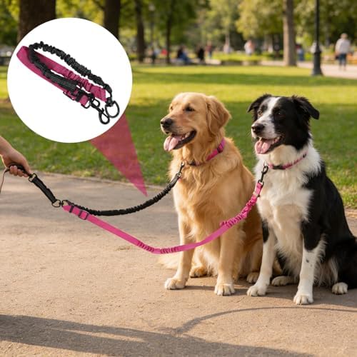Double Dog Leash, 360° Swivel No Tangle Dual Lead - Image 5