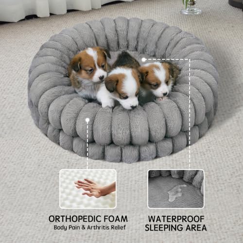 BALANCE Luxury Donut Dog Bed, 24 Inches Round Dog Beds - Image 4