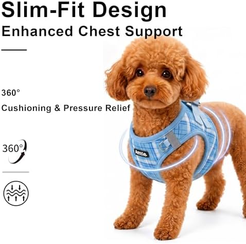 AIITLE Step in Dog Harness and Leash Set Plaid Adjustable - Image 2