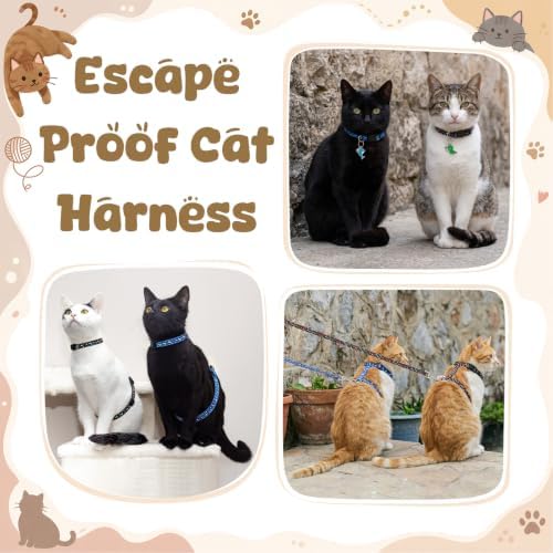 2 Pack Cat Harness and Leash, Escape Proof Adjustable Kitten Harness - Image 6