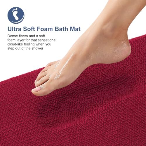 OLANLY Memory Foam Bathroom Runner Rugs 70x24, Absorbent Long Mat - Image 2