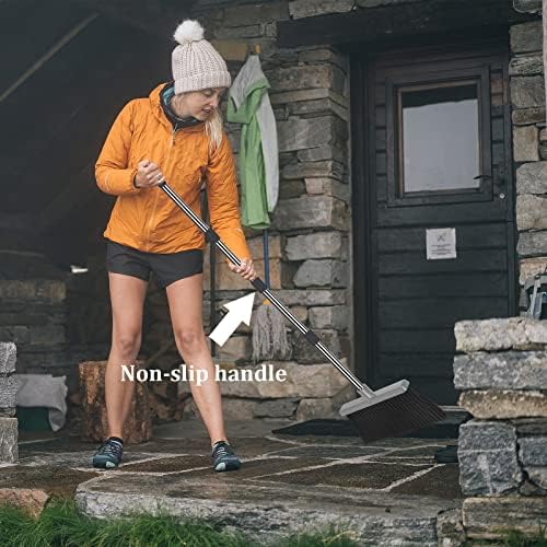 Broom and Dustpan Set for Home, Indoor&Outdoor Sweeping, Stand Up Broom and - Image 6