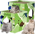Bissap 2PCS Cat Cardboard House, Large Thickened Play House by Bissap