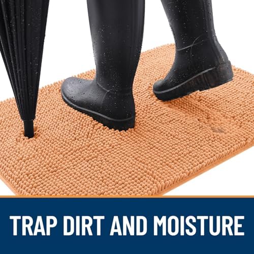 OLANLY Dog Door Mat for Muddy Paws 48x30, Super Absorbent Chenille Mud Mat - Image 2
