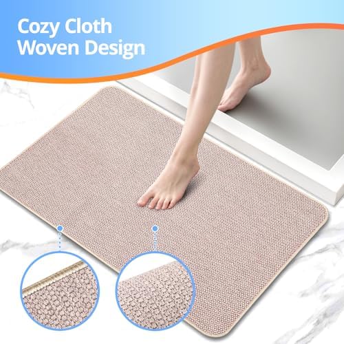 Upgraded Bath Mat 17x27Inch, Thin Bath Mats Rugs - Image 3